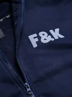 Худи Hardlunch F&K на молнии темно-синий