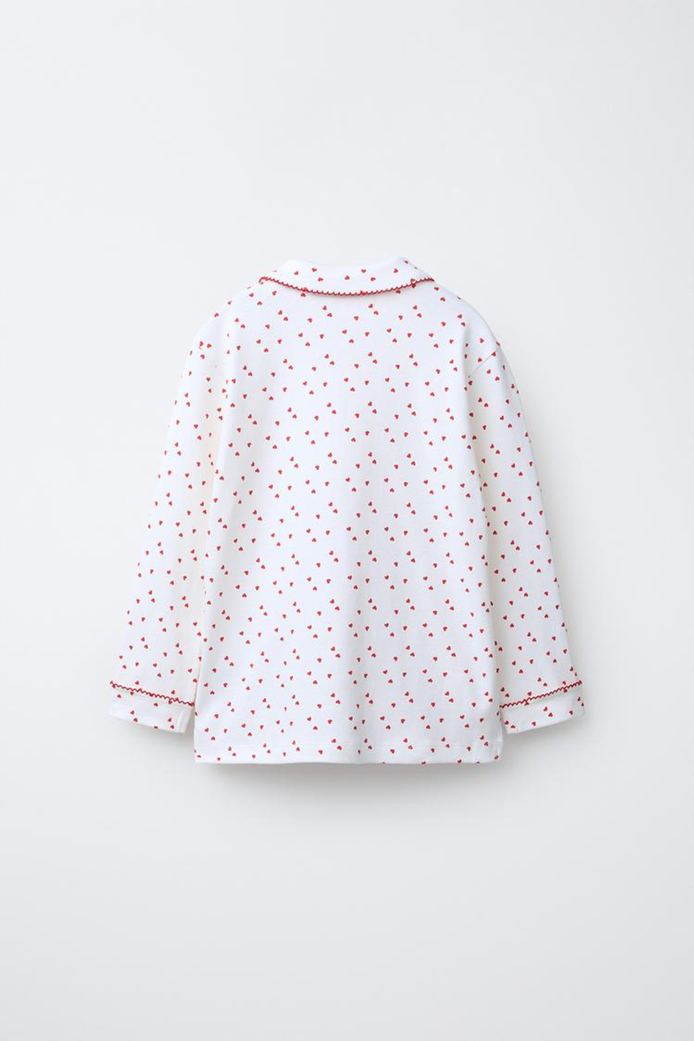 ZARA ПИЖАМА С ПРИНТОМ «СЕРДЦА», ЭКРЮ