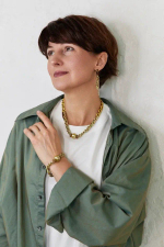 HMG 1332 Enamel chain olive браслет арт.1190