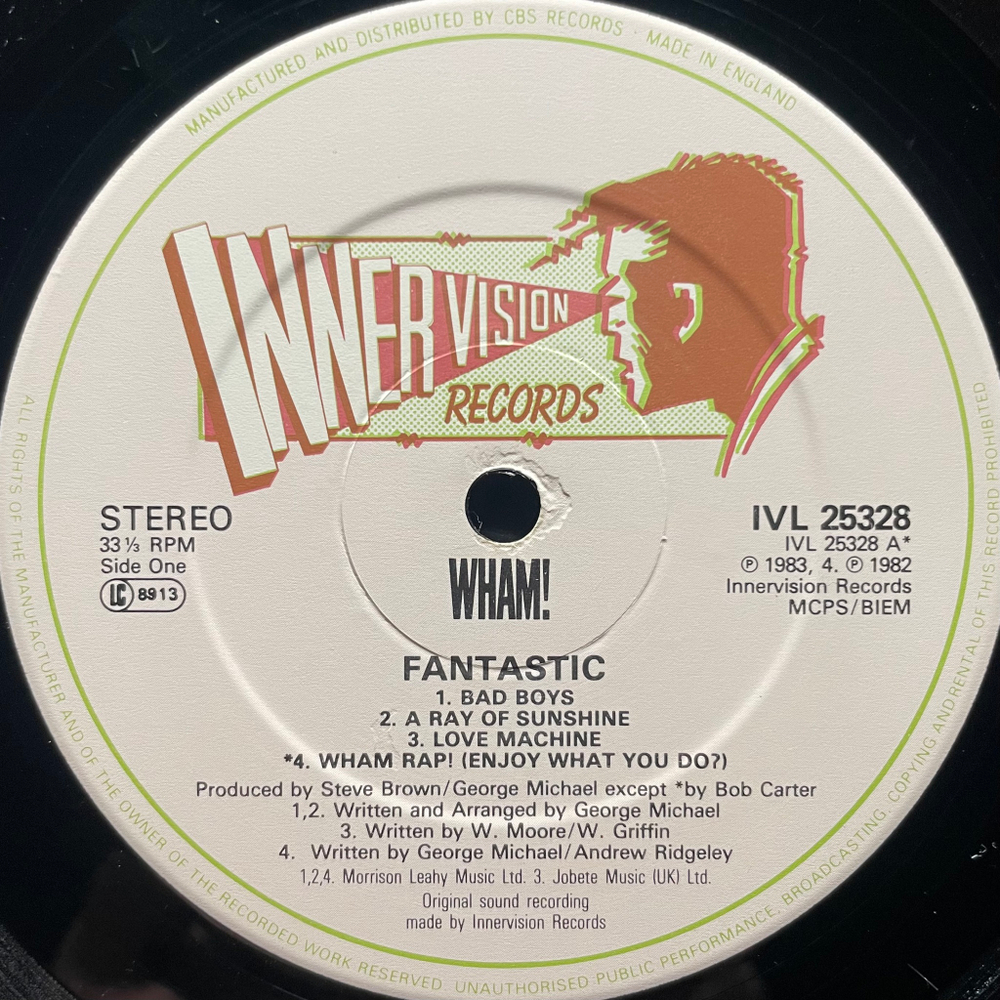 Wham! ‎– Fantastic (Англия 1983г.)