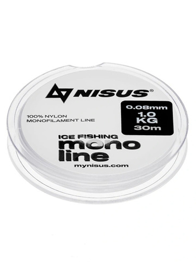 Леска для рыбалки Nisus MONOLINE ICE FISHING Nylon Transparent 0,08mm/30m (N-MIF-008-30)