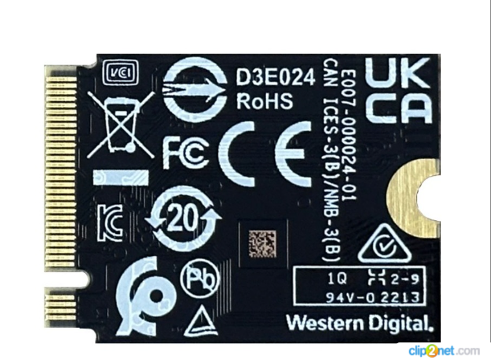 SSD-диск 1 ТБ SSD Western Digital SN740 2230 PCIe 4.0 NVME для Steam Deck, Asus rog Ally, Surface laptop