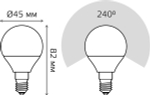 Лампа Gauss LED Elementary Шар 10W E14 730 lm 4100K 53120