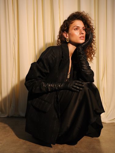 Черный жакет с люрексом