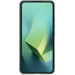 Чехол зеленого цвета (Deep Green) от Nillkin c поддержкой беспроводной зарядки MagSafe для смартфона Xiaomi 14 Pro, серия Super Frosted Shield Pro Magnetic