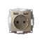 Розетка 1-м СП AtlasDesign 16А IP20 с 2-мя заряд. устройствами USB тип A+A 5В/2.4А 2х5В/1.2А механизм шампань SE ATN000530