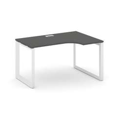 Style Project Стол рабочий эргономичный SN-59O.SPA-002(R) Антрацит/Металл Белый/Белый Заглушка 1580*