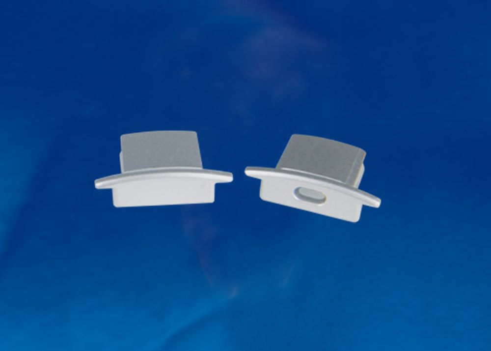 UFE-N11 SILVER B POLYBAG Набор аксессуаров для алюминиевого профиля. Заглушки (4 шт., пластик). Цвет серебро. ТМ Uniel