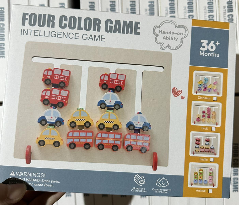 Развивающая игрушка деревянная Лабиринт траснпорт, коробка C-41888