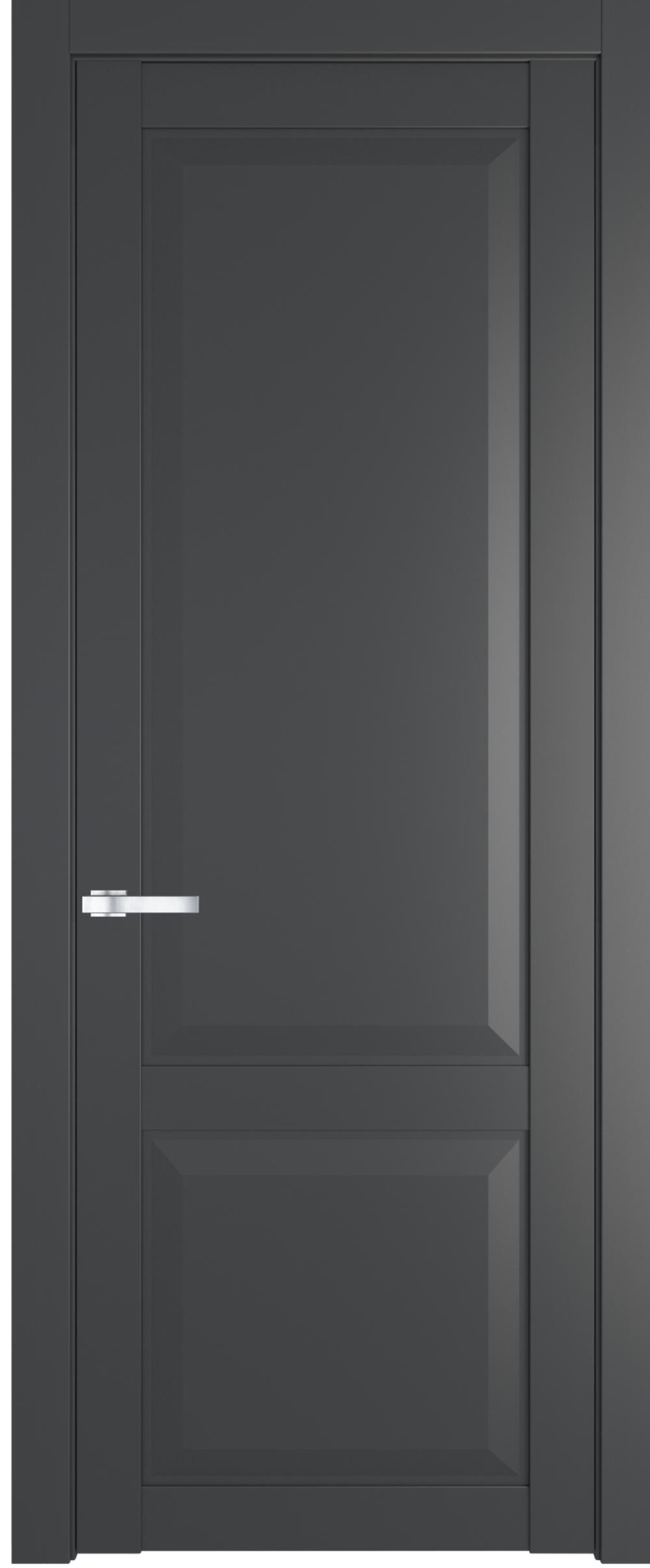 Дверь межкомнатная Профиль Дорс 1.2.1PD, цвет графит, эмаль, глухая
