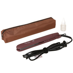 Утюжок Стим Титаниум паровой для выпрямления волос бордовый
