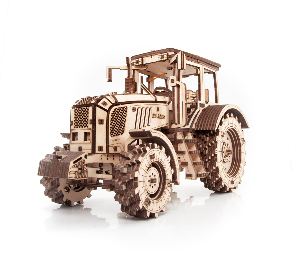 Сборная модель деревянная 3D EWA Трактор Беларус 2022