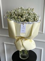Букет сборный из гипсофилы и ромашки