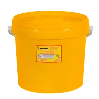 Контейнер многоразовый 6 л класс А КОм-02-"Медфарм" для временного хранения и удаления медицинских отходов