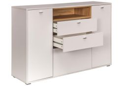 Комод Бэль 10.95 белый премиум / дуб золотой craft