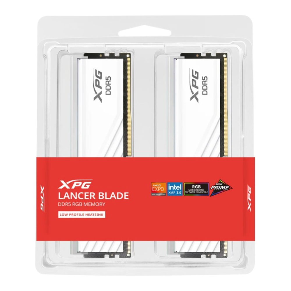 Оперативная память ADATA DDR5 DIMM 32GB 6000MHz (2*16GB) 34-38-38 WHITE RGB