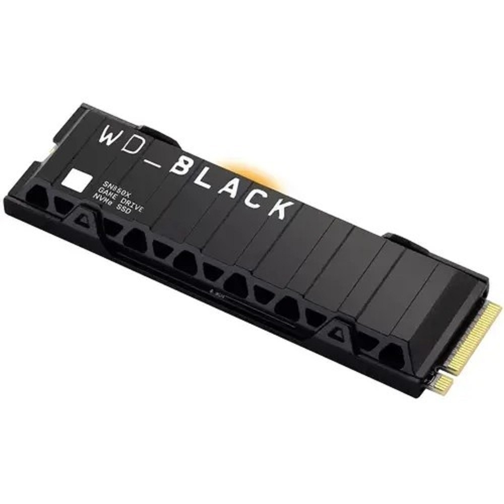 SSD диск WD SSD Black SN850X, 1.0TB, M.2(22x80mm),[WDS100T2XHE] NVMe, PCIe 4.0 x4, 3D TLC, R / W 7300 / 6300MB / s, IOPs 800 000 / 1 100 000, TBW 600, DWPD 0.3, with Heat Spreader (12 мес.)