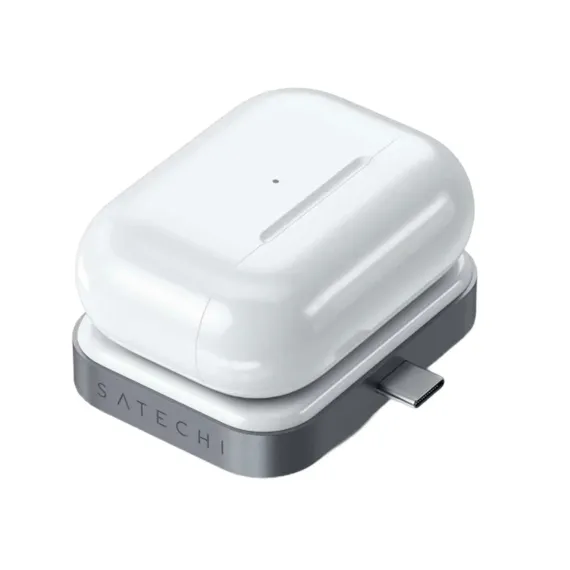 Satechi Wireless Charging Dock for AirPods Space Gray