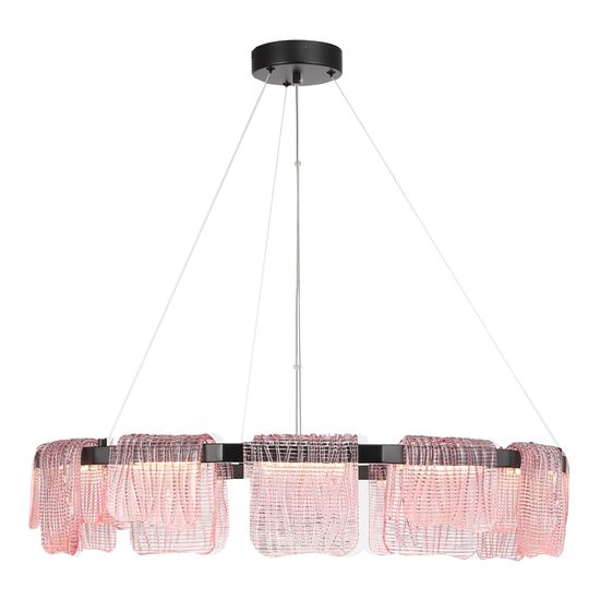 SL6021.403.66 Светильник подвесной ST-Luce черный/розовый LED 1*66W 3000K VOILE