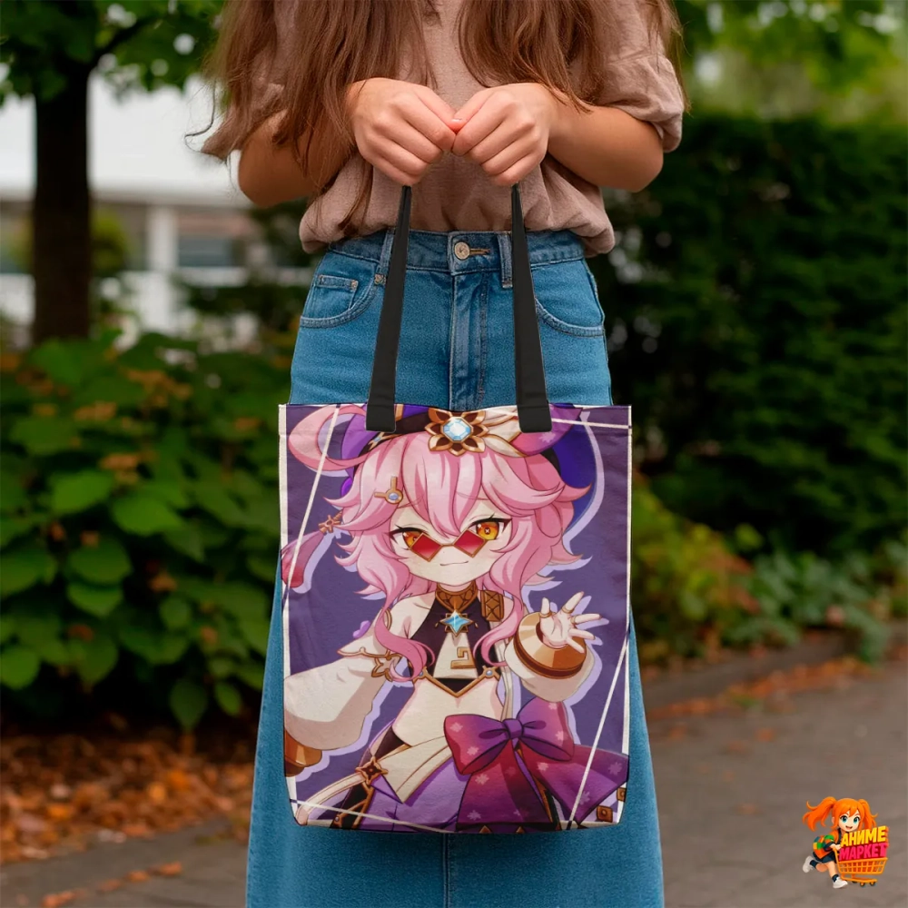 Сумка шоппер с принтом Genshin Impact