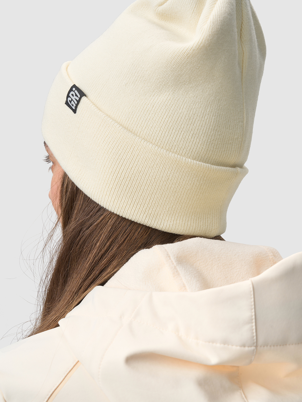 Шапка унисекс Норд кремовая