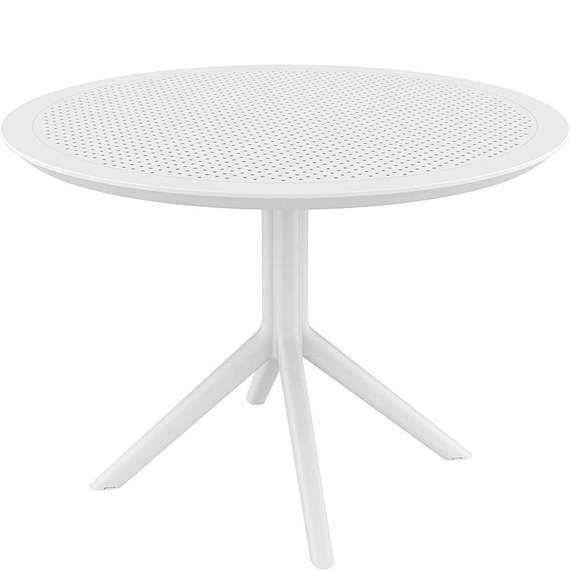 Пластиковый стол Sky Ø105 см, белый
