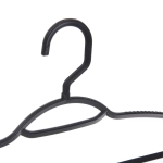 Плечики пластиковые ребристые 4шт «ИДЕЯДОМА», цвет чёрный, 38*20см (Селфи)