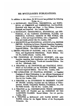 Treatises and essays on money, exchange, interests, the letting of land, absenteeism, the history of commerce, manufactures | John Ramsay McCulloch