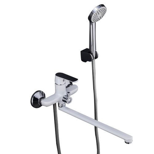 Смеситель для ванны и раковины 35к F2231 FRAP див корп (L-излив, белый/хром, латунь)