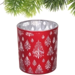 Подсвечник «Сказочная метель» 7*7,8 см, Красный