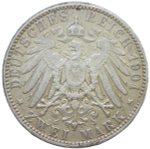 Германская Империя, Бавария 2 марки 1901 D "Отто I" (F)