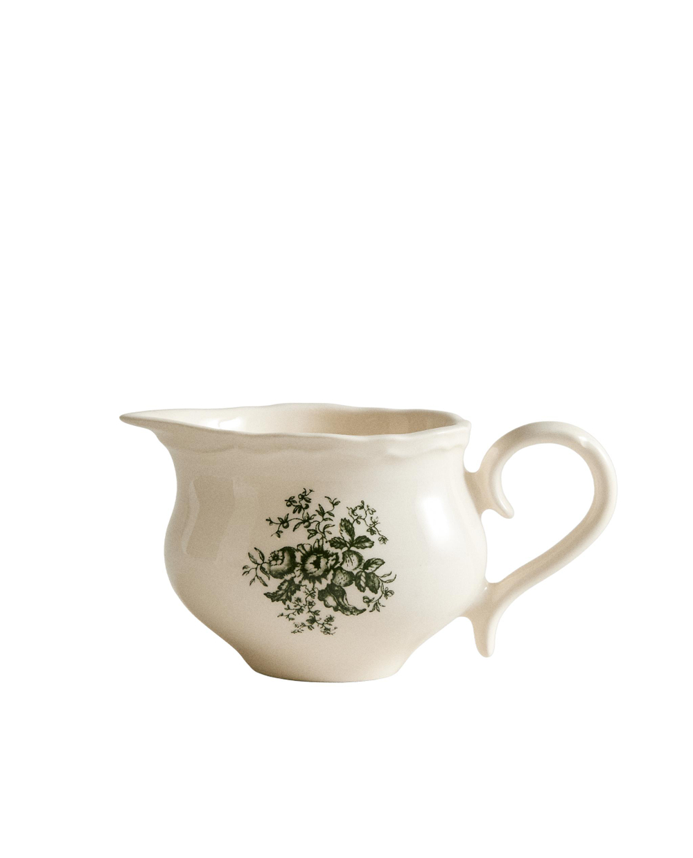 Zara Home кувшин из фаянса, цвет тёмно-зелёный, 13 см