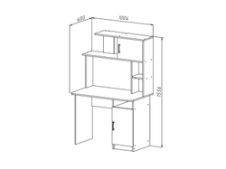 Интел-12 стол компьютерный Бодега светлый