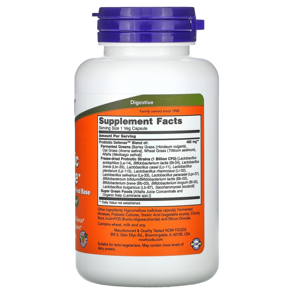NOW Foods, Probiotic Defense, 90 растительных капсул