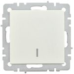 BRITE Выключатель 1-клавишный с индикацией 10А ВС10-1-1-БрЖ жемчуг IEK