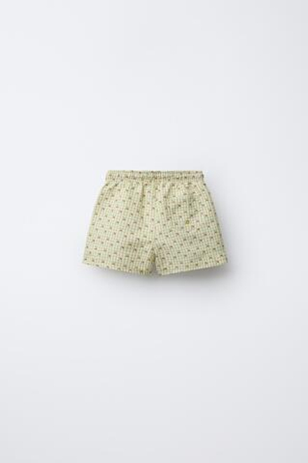 ZARA ПЛАВКИ С ПРИНТОМ, ОЛИВКОВЫЙ