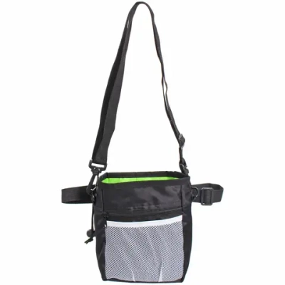 Сумка для лакомств, дрессировки и прогулок «Умный Бро», цвет черный, 3 отд., плечевой ремень, отделение для пакетов, 18*14см (лейбл)