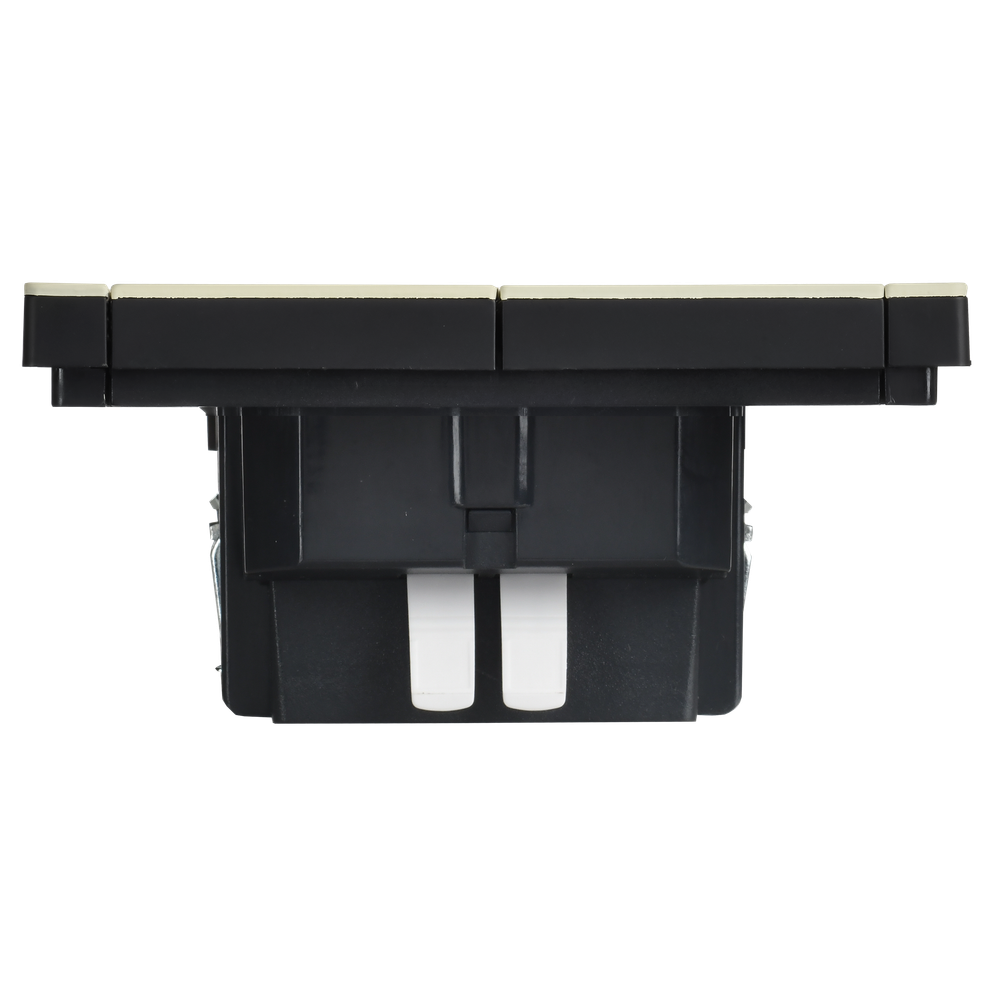 FORTE&PIANO Выключатель 2-клавишный с индикацией 10А FP806M металл серый сланец IEK