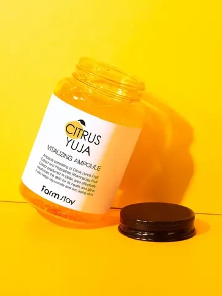 FARMSTAY - СЫВОРОТКА ДЛЯ ЛИЦА С ЭКСТРАКТОМ ЮДЗУ CITRUS YUJA VITALIZING AMPOULE, 250 МЛ.