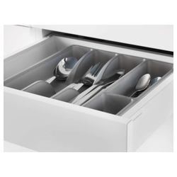 IKEA SMÄCKER  (ИКЕА СМÄСКЕР)  -  Лоток для столовых приборов/контейнер, серый, 31x26 см