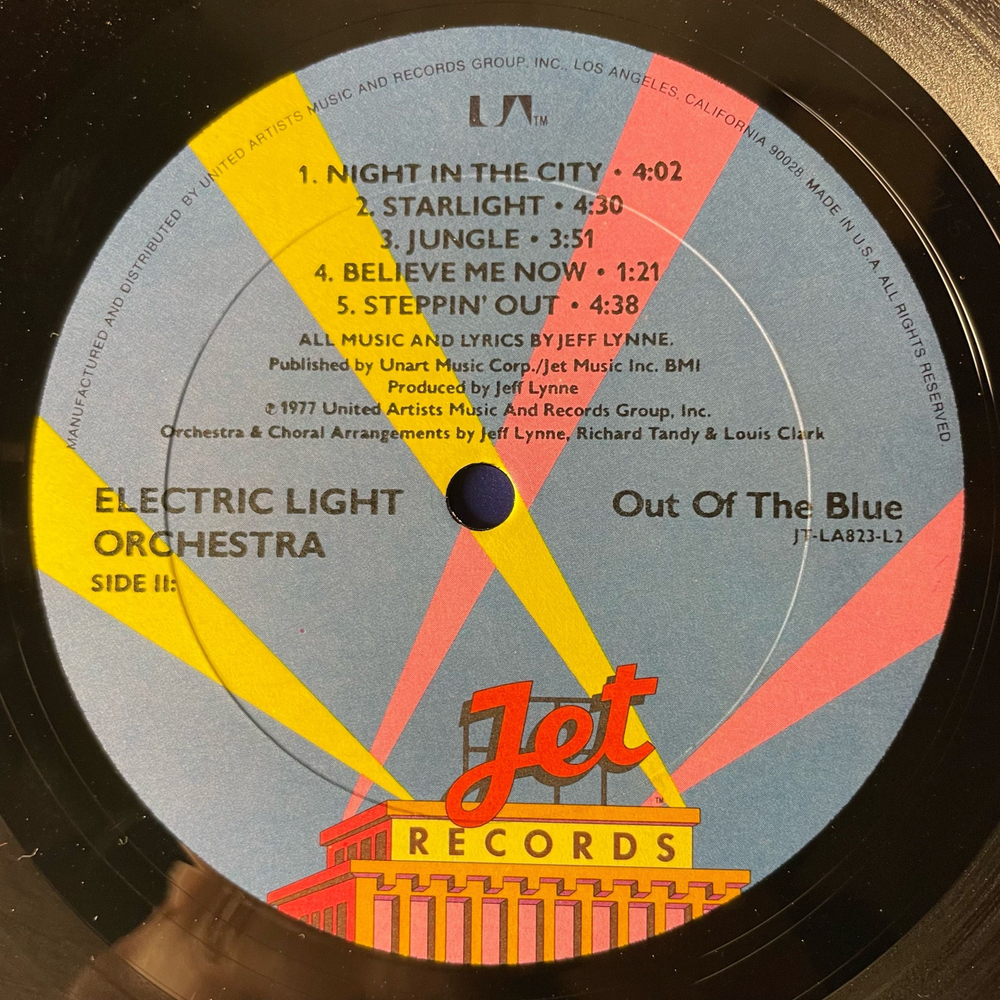 Винтажная виниловая пластинка LP Electric Light Orchestra ELO Out Of The Blue (США 1977) (Полный Комплект, Игрушка, Постер) Mr. Blue Sky