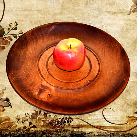 Деревянное блюдо Art of Siberia чаша-тарелка из древесины сибирского кедра 38,5 см. T6