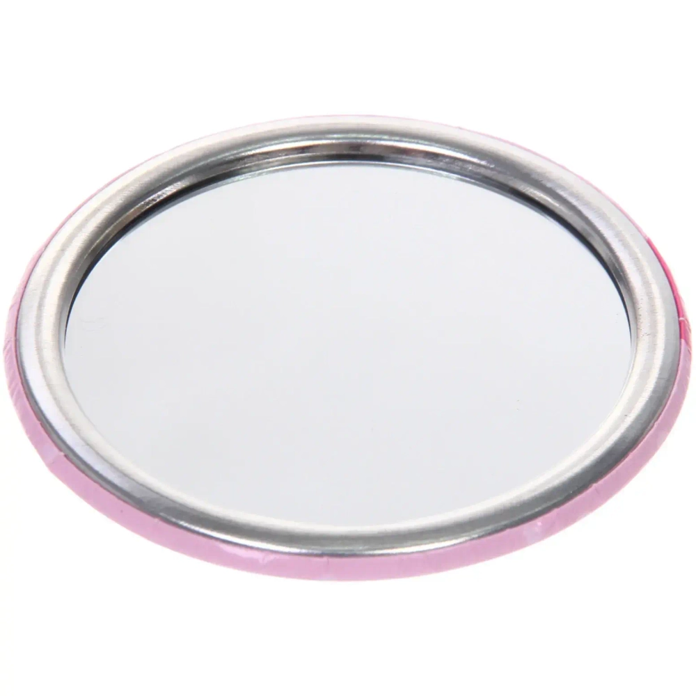 Зеркало косметическое круглое «КОЛЛЕКЦИЯ МАРЦИПАН», фламинго, d-7,5см (пакет с подвесом)