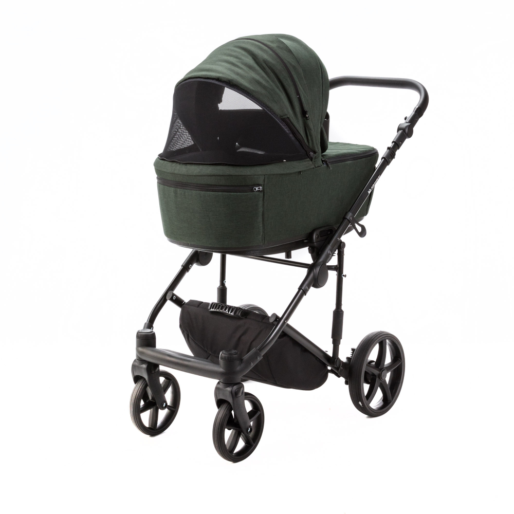 Детская универсальная коляска Adamex ZICO NEW LUX ZN-TK50 2в1 (Темно-зеленая ткань)