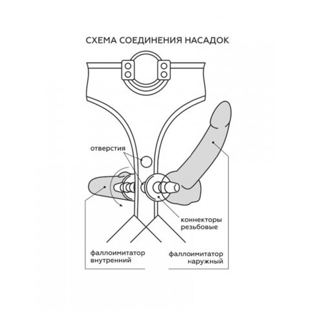 Пояс премиум класс (S) WOMAN SIMPLEX с 3 насадками