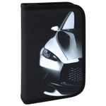 Пенал BRAUBERG с наполнением, 1 отделение, 1 откидная планка, 24 предмета, полиэстер, 21х14 см, "Fast car", 270724