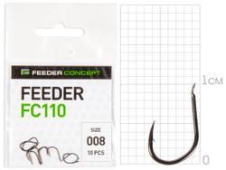 Крючки FC FEEDER сер. FC110 разм.008 10шт.
