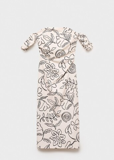 Платье с цветочным принтом без бретелей