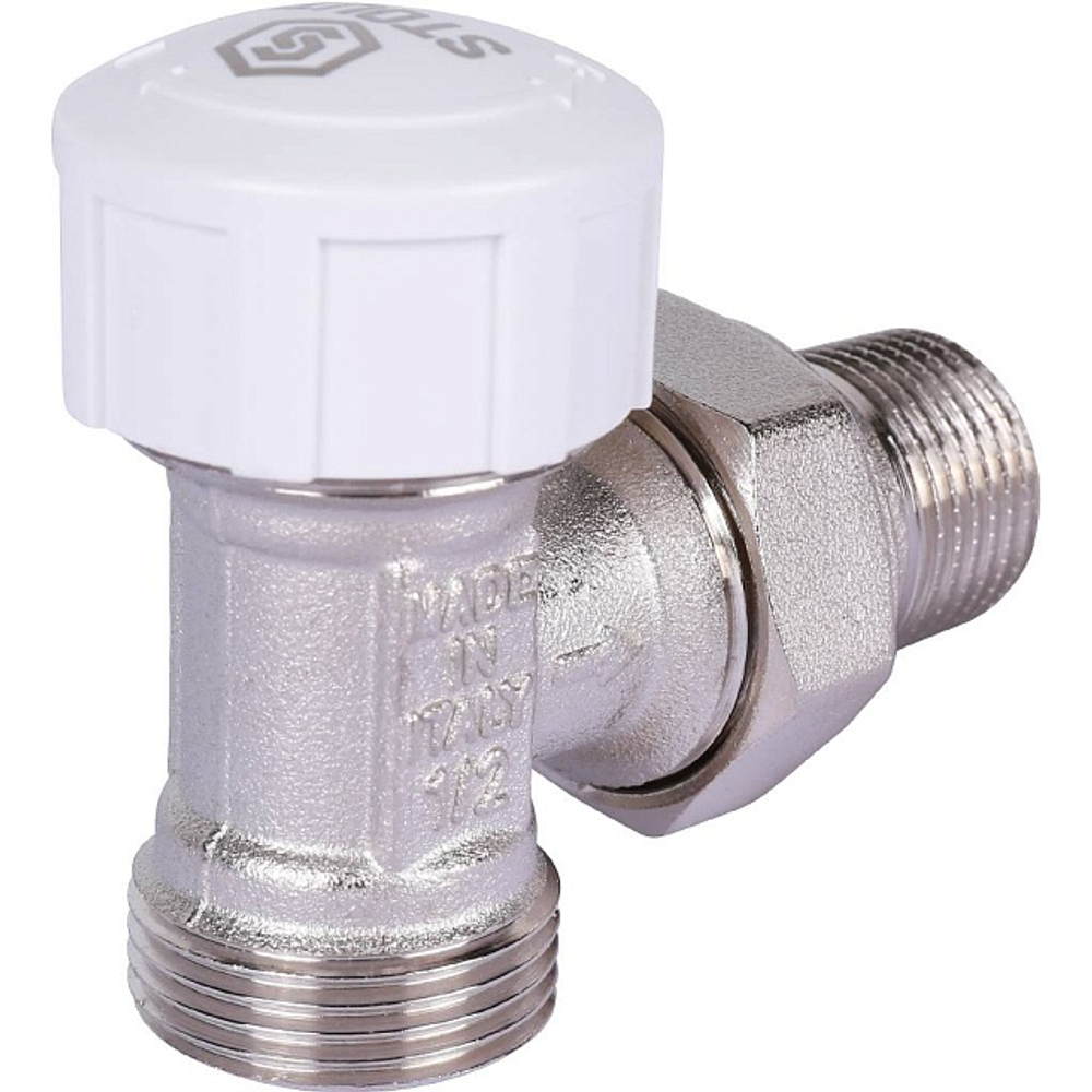 Клапан термостатический угловой STOUT - 1/2" x 3/4"EK (НР/НГ евроконус, PN10, Tmax 100°C)