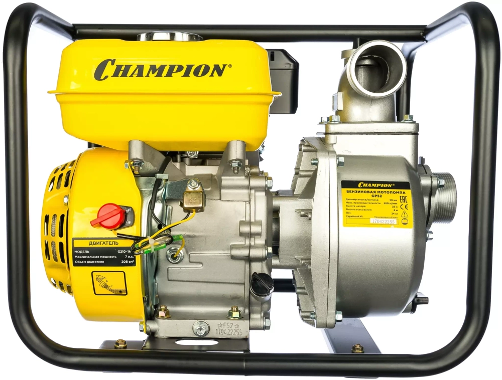 Бензиновая мотопомпа Champion GP52